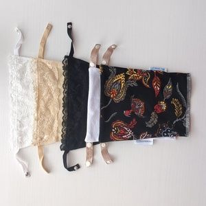 5 Piece Set Clip-on Mock Camisole Insert Overlay Modesty Panel